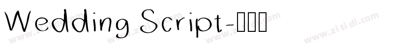Wedding Script字体转换